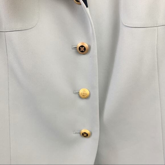 Vintage Jacqueline Ferrar 4 Button Power Blue Blazer - Picture 4 of 8